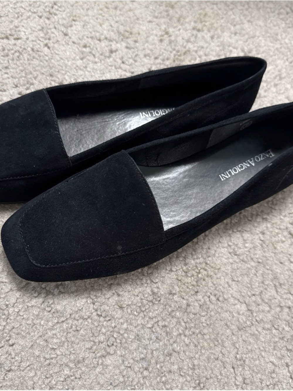 Enzo Angiolini Black Suede Women's Loafers